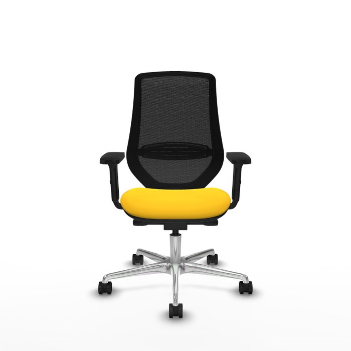 PIQUERAS Y CRESPO Silla de oficina Mardos con mecanismo Sincro/Traslack Amarillo y Negro