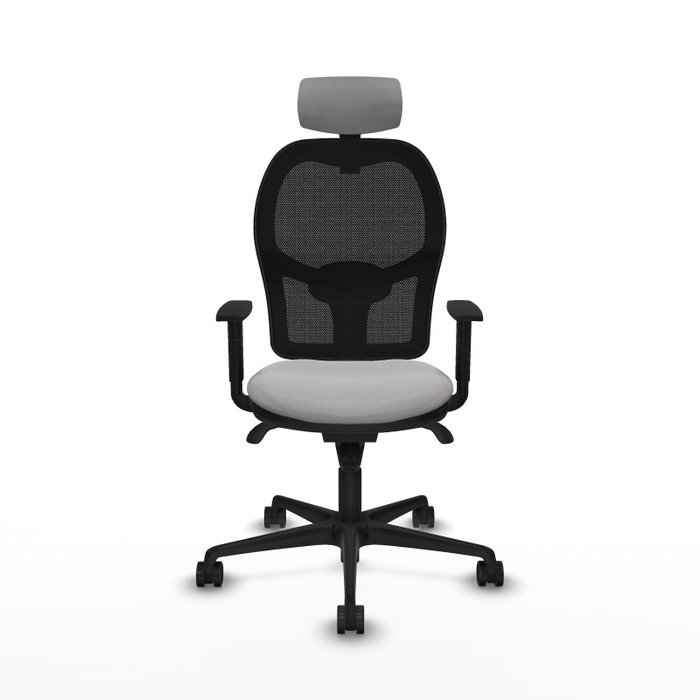 PIQUERAS Y CRESPO Silla de oficina Jorquera con mecanismo Sincro, Gris claro y Negro