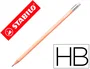 Stabilo Lápiz de Grafito Swano Pastel HB con Goma, Color Melocotón - Caja de 12 Unidades