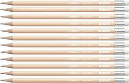 Stabilo Lápiz Grafito Swano con Goma, Melocotón - 12 Unidades