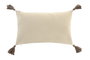DKD Home Decor Cojín de Poliéster con Borlas Crudo/Beige 50x30 cm