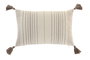 DKD Home Decor Cojín de Poliéster con Borlas Crudo/Beige 50x30 cm