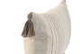 DKD Home Decor Cojín de Poliéster con Borlas Crudo/Beige 50x30 cm
