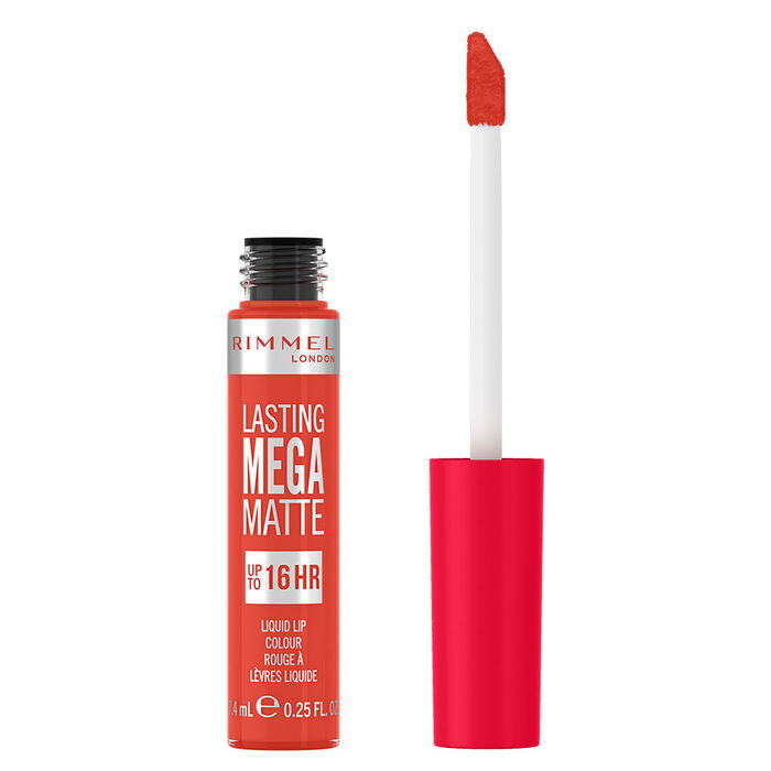 Rimmel London Lasting Mega Matte liquid lip colour #920 Scarlet Flames Labial Líquido Mate Larga Duración 16h 7.4 ml