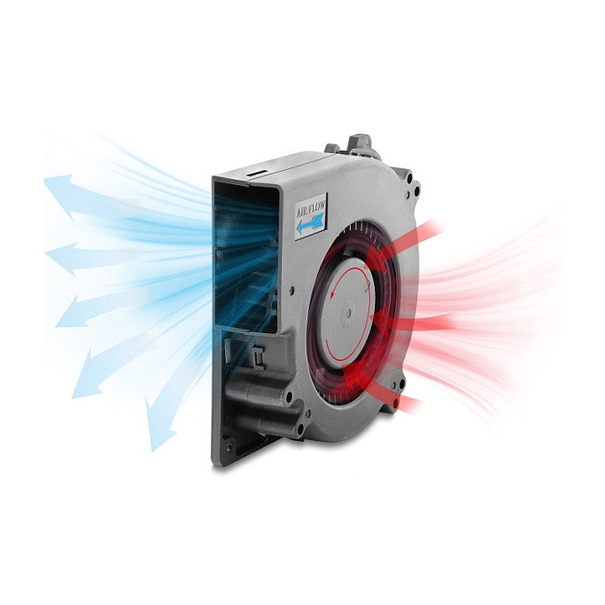 DeLOCK Ventilador radial 12 V CC 120 x 120 x 33 mm con conector de 3 pines, Negro