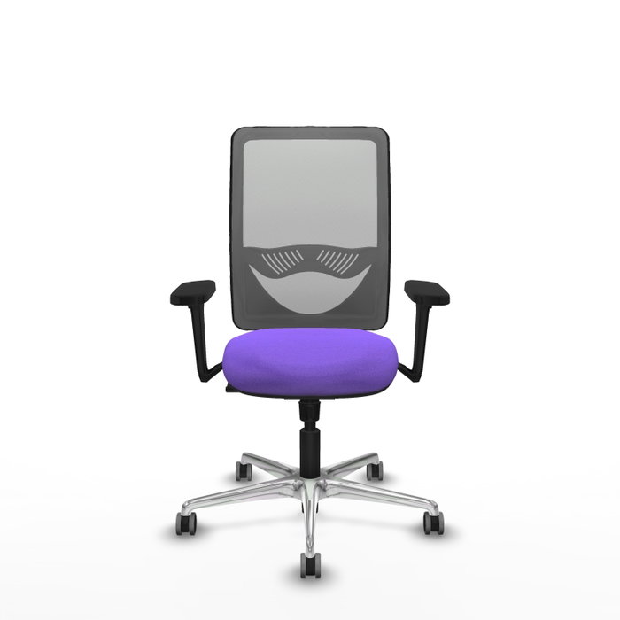 PIQUERAS Y CRESPO Silla de oficina Zulema con mecanismo Sincro, Tela Lila y Malla Gris PIQUERAS Y CRESPO Silla de oficina Zulema con mecanismo Sincro, Tela Lila y Malla Gris