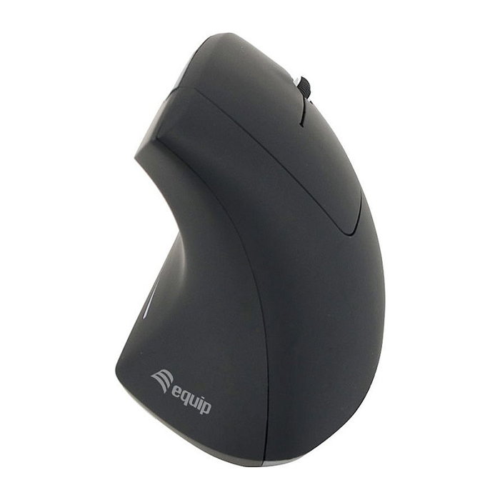 Equip Ratón Inalámbrico Ergonómico 2 Botones 1600 DPI Color Negro