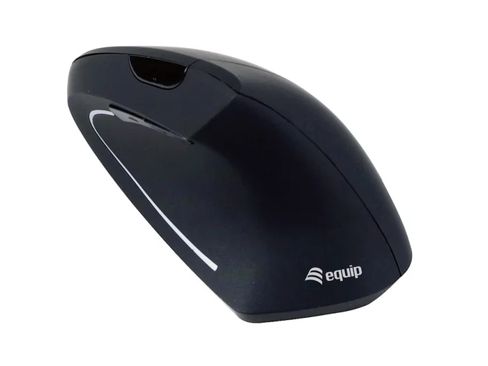 Equip 245110 Ratón Inalámbrico RF Óptico 1600 DPI Ergonómico para Mano Derecha, Negro