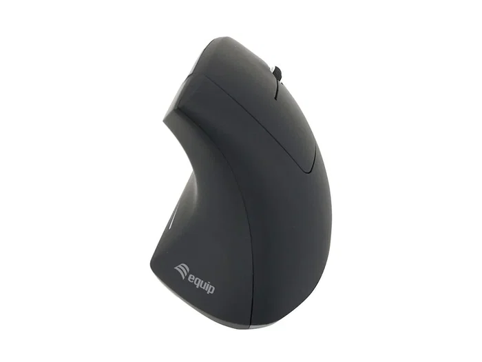 Equip 245110 Ratón Inalámbrico RF Óptico 1600 DPI Ergonómico para Mano Derecha, Negro
