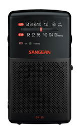 SANGEAN RADIO AM/FM NEGRO - RADIO PORTÁTIL CON RECEPCIÓN AM/FM