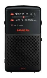 Sangean SR-35 Radio de Bolsillo AM/FM Black