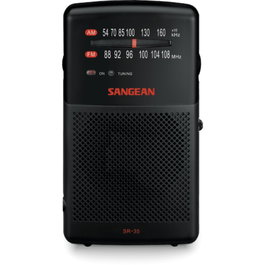 Sangean SR-35 Radio de Bolsillo AM/FM Black