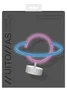 Muitomas Lámpara de mesa neón Saturn USB Tipo C Blanco