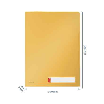 LEITZ Dosier de Ángulo Recto Cosy con Pestañas Amarillo A4 Pack de 3 LEITZ Dosier de Ángulo Recto Cosy con Pestañas Amarillo A4 Pack de 3