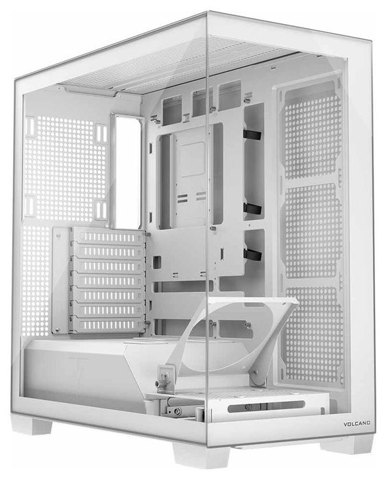 Modecom Volcano Stellar NF Biała Torre Midi ATX para Gaming, Blanca/Negra