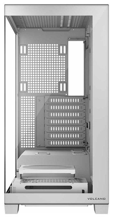 Modecom Volcano Stellar NF Biała Torre Midi ATX para Gaming, Blanca/Negra