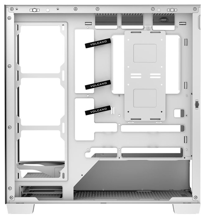 Modecom Volcano Stellar NF Biała Torre Midi ATX para Gaming, Blanca/Negra