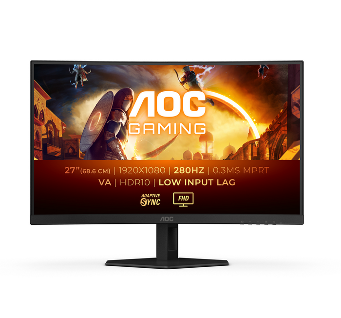AOC C27G4ZXE Monitor 27" Curvo 240Hz 1ms FreeSync Premium - Black AOC C27G4ZXE Monitor 27" Curvo 240Hz 1ms FreeSync Premium - Black