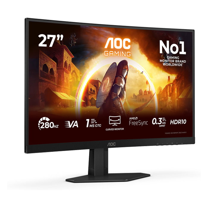 AOC C27G4ZXE Monitor Gaming Curvo 27 pulg. Full HD 280Hz 0.3ms VA Negro