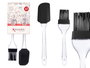 Kinvara Set 2 Utensilios Lengua Pincel Silicona y Ps Transparente Negro 11x30.5x3 cm (Set de 24)