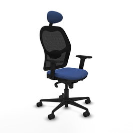 PIQUERAS Y CRESPO Silla de oficina Jorquera Azul Marino y Negro