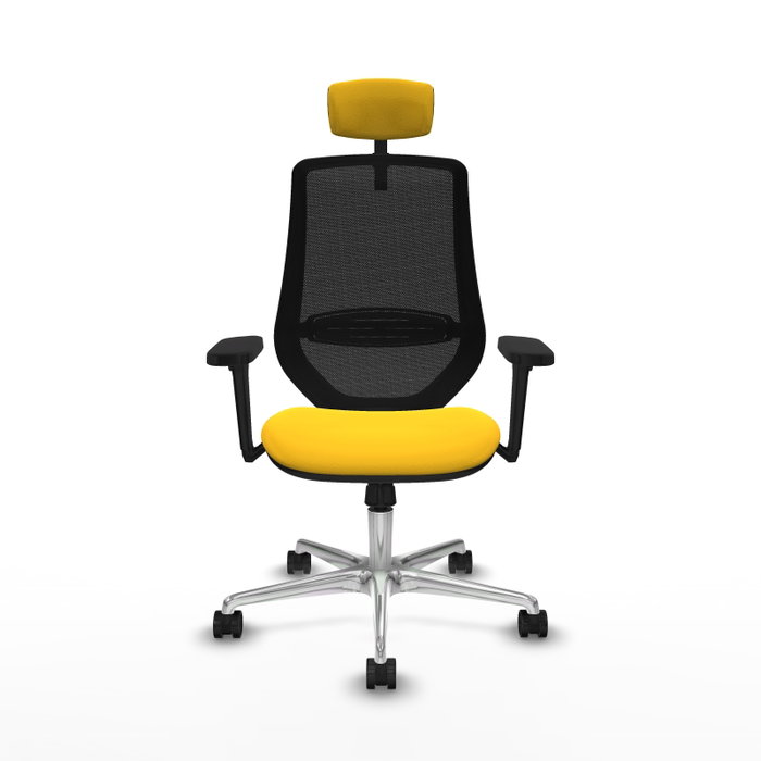 PIQUERAS Y CRESPO Silla de oficina Mardos con mecanismo Sincro, Amarillo y Negro