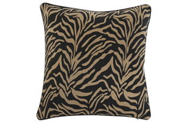 DKD Home Decor Cojín Jaquard Dorado y Negro 45x45x15 cm
