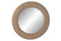 DKD Home Decor Espejo de Ratán y Cristal Natural 76x76 cm
