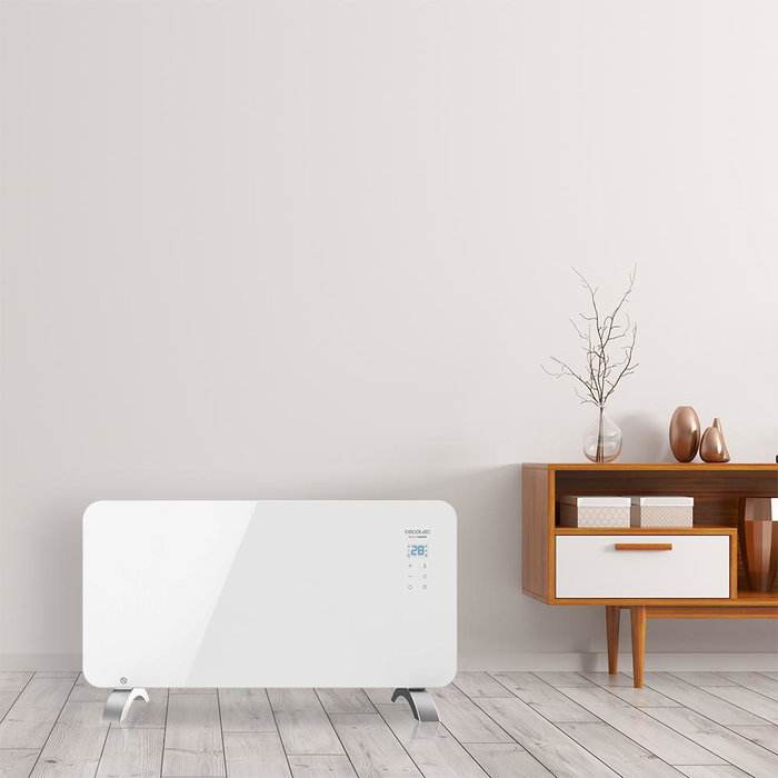 Cecotec Ready Warm 6700 Crystal Connection Convector de 1500 W con placa de cristal y Wi-Fi