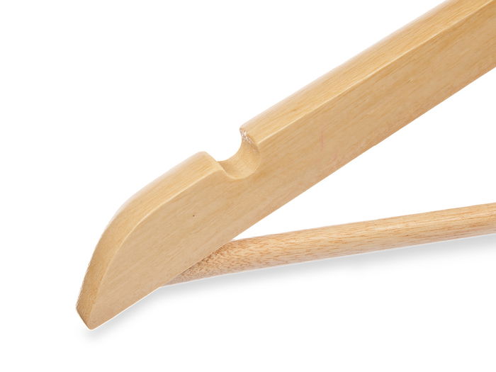 Kipit Set 3 Perchas Madera Natural 44.5x23x3.6 cm Metal Marron (Set de 24)