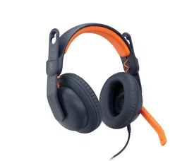 Logitech Zone Learn 981-001389 - Auriculares Alámbricos Diadema Educativos Circumaural con Micrófono Boom para Escuela y Niños (Azul y Naranja)