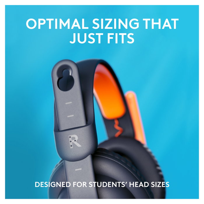 Logitech ZONE LEARN Auriculares Diadema para Educación, Alámbrico 3.5mm, Color Azul y Naranja, Circumaural, 192g, Micrófono Boom, Diseñado para Niños Logitech ZONE LEARN Auriculares Diadema para Educación, Alámbrico 3.5mm, Color Azul y Naranja, Circumaural, 192g, Micrófono Boom, Diseñado para Niños