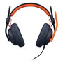 Logitech ZONE LEARN Auriculares Diadema para Educación, Alámbrico 3.5mm, Color Azul y Naranja, Circumaural, 192g, Micrófono Boom, Diseñado para Niños