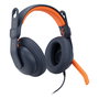 Logitech ZONE LEARN Auriculares Diadema para Educación, Alámbrico 3.5mm, Color Azul y Naranja, Circumaural, 192g, Micrófono Boom, Diseñado para Niños