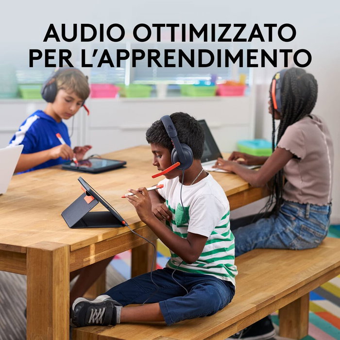 Auriculares logitech zone learn diadema educación azul, naranja Auriculares logitech zone learn diadema educación azul, naranja
