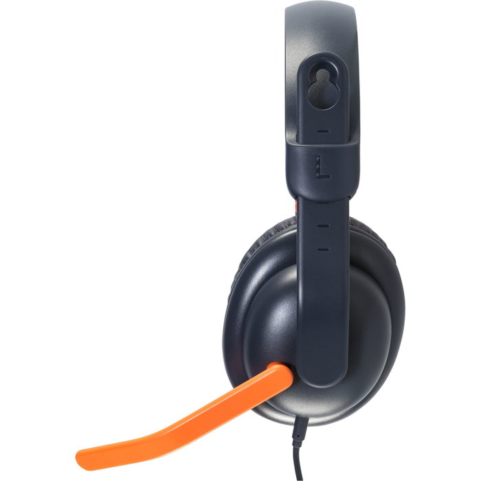 Logitech Zone Learn Auriculares de Diadema para Educación, Azul y Naranja