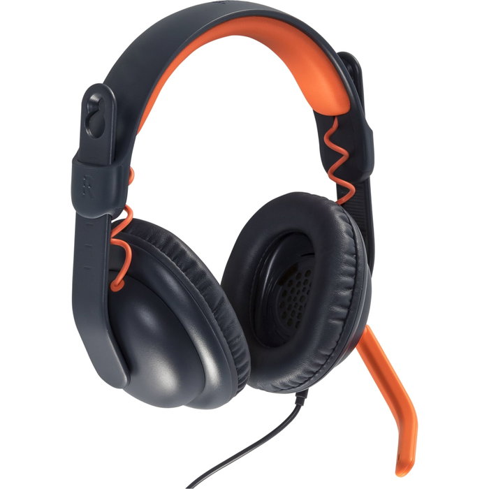 Logitech Zone Learn Auriculares de Diadema para Educación, Azul y Naranja