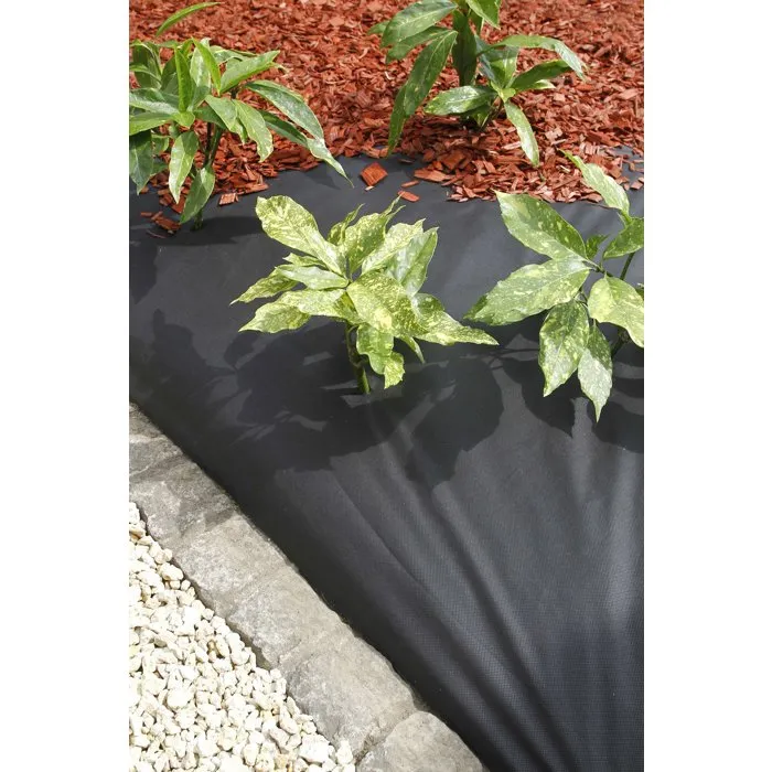 Nature Geotextil NAT1698449953694, Fieltro 10 x 1 m 120 g/m² Negro para Caminos y Parterres