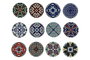 DKD Home Decor Posavasos de Dolomita con Diseño de Azulejos, 72 unidades