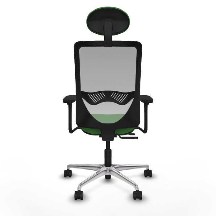 PIQUERAS Y CRESPO Silla de oficina Zulema con mecanismo Sincro/Traslack, Verde y Gris