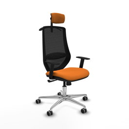 PIQUERAS Y CRESPO Silla de oficina Mardos Naranja y Negro