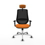 PIQUERAS Y CRESPO Silla de oficina Mardos Naranja y Negro