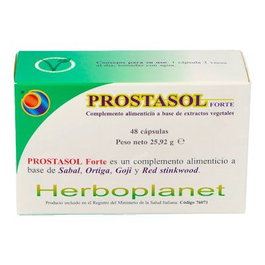 HERBOPLANET Prostasol Forte 48 Cápsulas | Complemento alimenticio a base de extractos vegetales para el mantenimiento de la próstata.