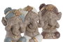 DKD Home Decor Figura de Resina Ganesha Surtido de 3 Unidades