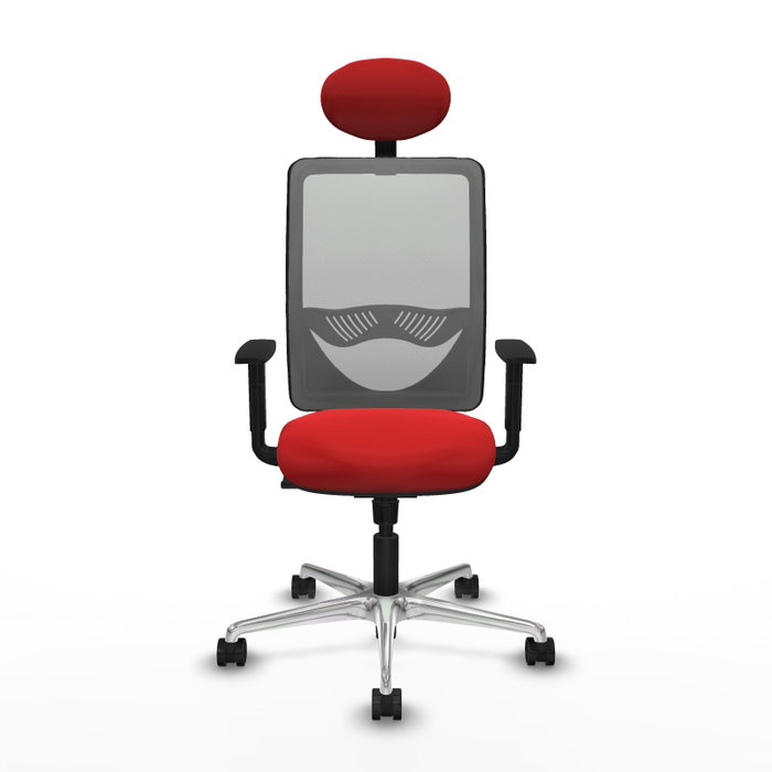 PIQUERAS Y CRESPO Silla de oficina Zulema con mecanismo Sincro, Rojo y Gris PIQUERAS Y CRESPO Silla de oficina Zulema con mecanismo Sincro, Rojo y Gris