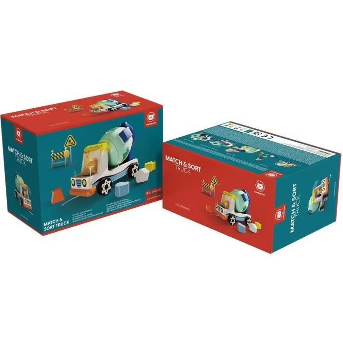 TOP BRIGHT TOP4260771791033 Vehículo de Construcción Clasificador de Formas y Colores con Tambor Mezclador de Hormigón 360º TOP BRIGHT TOP4260771791033 Vehículo de Construcción Clasificador de Formas y Colores con Tambor Mezclador de Hormigón 360º