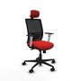 PIQUERAS Y CRESPO Silla de oficina Yunquera con mecanismo Sincro/Traslack Rojo y Negro