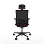 PIQUERAS Y CRESPO Silla de oficina Yunquera con mecanismo Sincro/Traslack Rojo y Negro