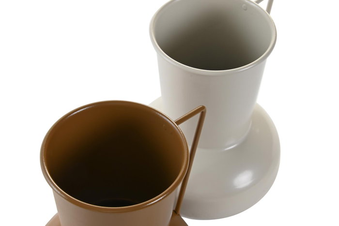 DKD Home Decor Jarrón Metal 13x12,5x17 (Pack de 2 Surtidos)