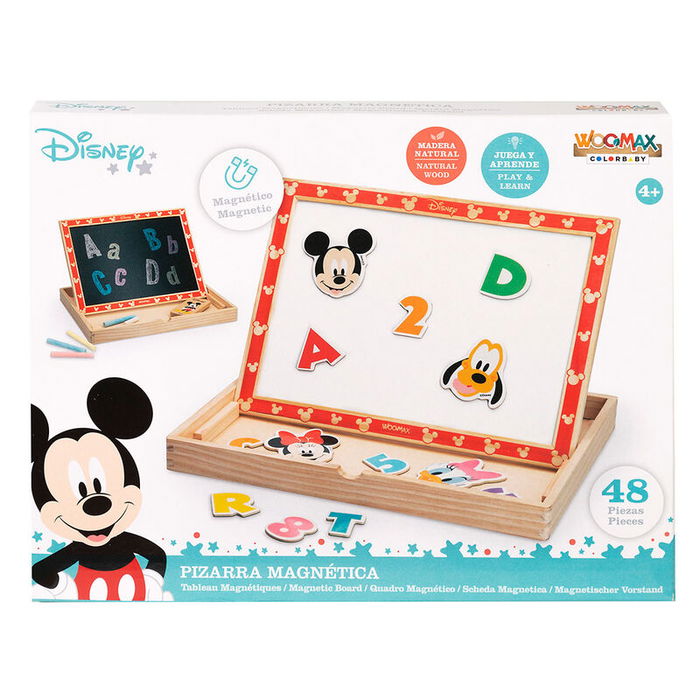 WOOMAX Pizarra Magnética Madera Disney Infantil +4 Años 29,5x22cm